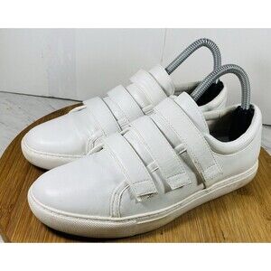 Kenneth Cole New York Women's Kingvel Low-Top Sneaker Sz 8M White Leather 3Strap